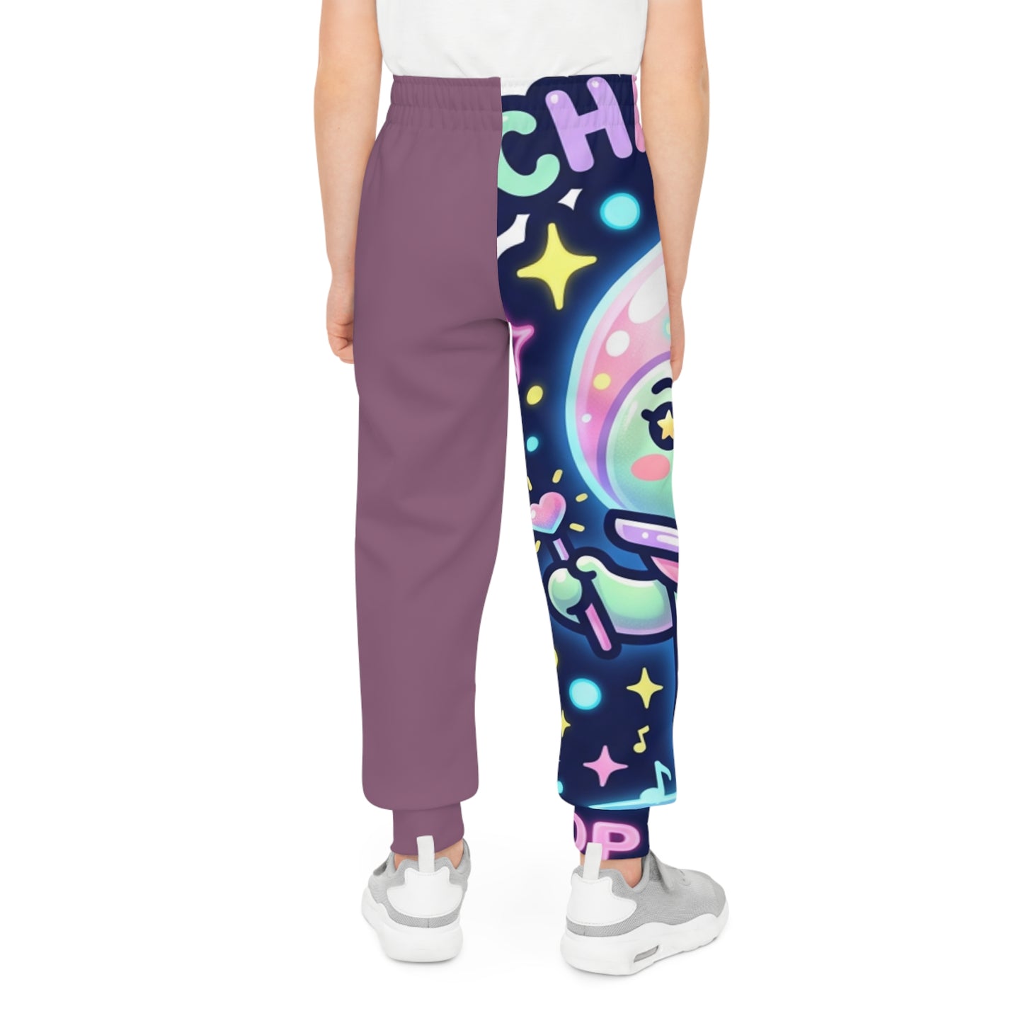 Kawaii Space Alien Youth Joggers – Cute Astronaut Graphic AOP Sweatpants