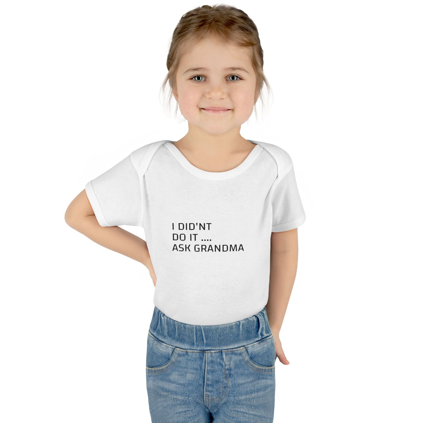 Infant Bodysuit – "I Didn't Do It... Ask Grandma" Cute Baby One-Piece