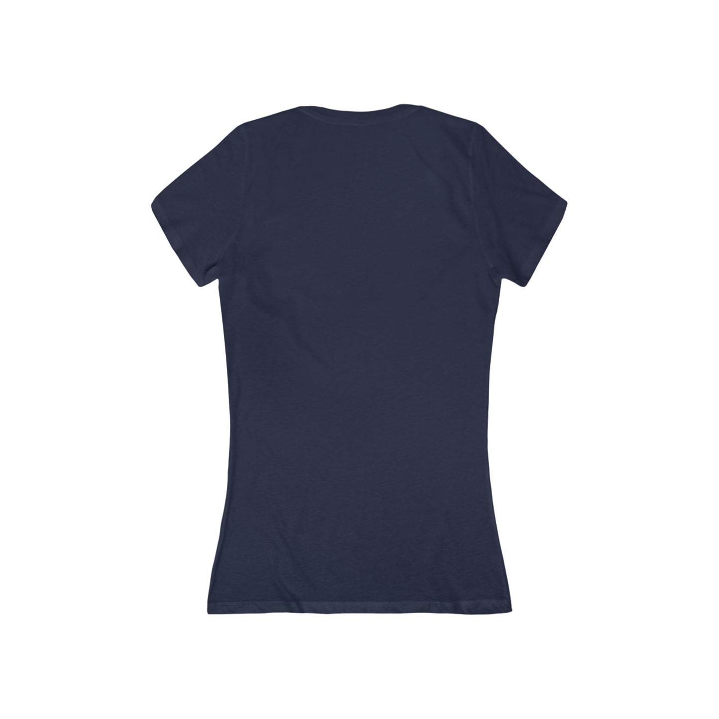 Women's Deep V-Neck Tee — Bold '100' Graphic Streetwear Top