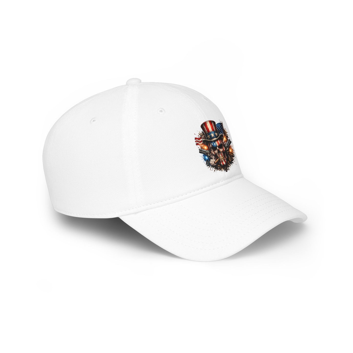 Patriotic Skull Baseball Cap — American Flag Uncle Sam Hat