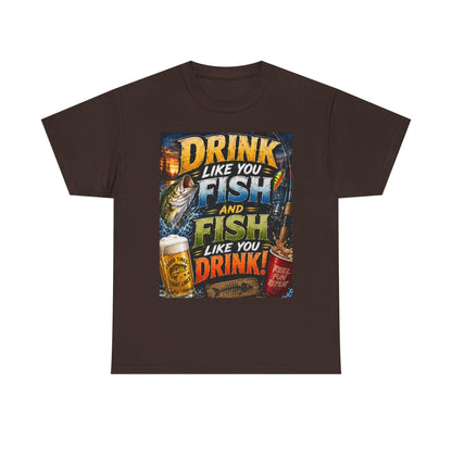 Drink Like You Fish T‑Shirt — Fishing & Beer Graphic Tee