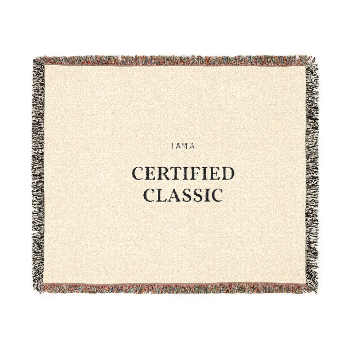 Certified Classic Woven Blanket — Vintage Embroidered Throw for Cozy Living