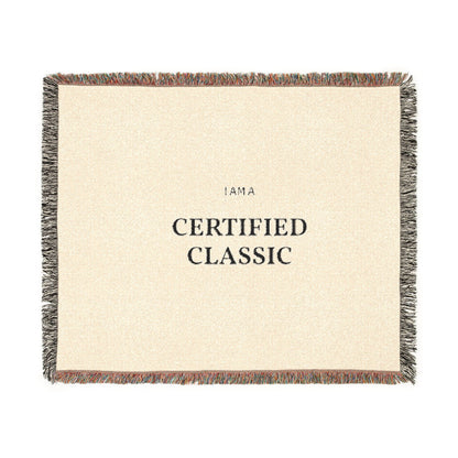 Certified Classic Woven Blanket — Vintage Embroidered Throw for Cozy Living