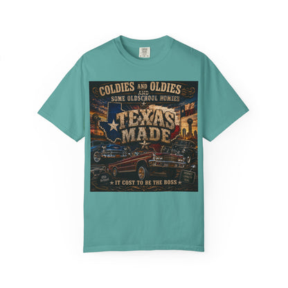 Texas Made Vintage Car T-Shirt — "Hello Motha Fuckaaaa" Back Print