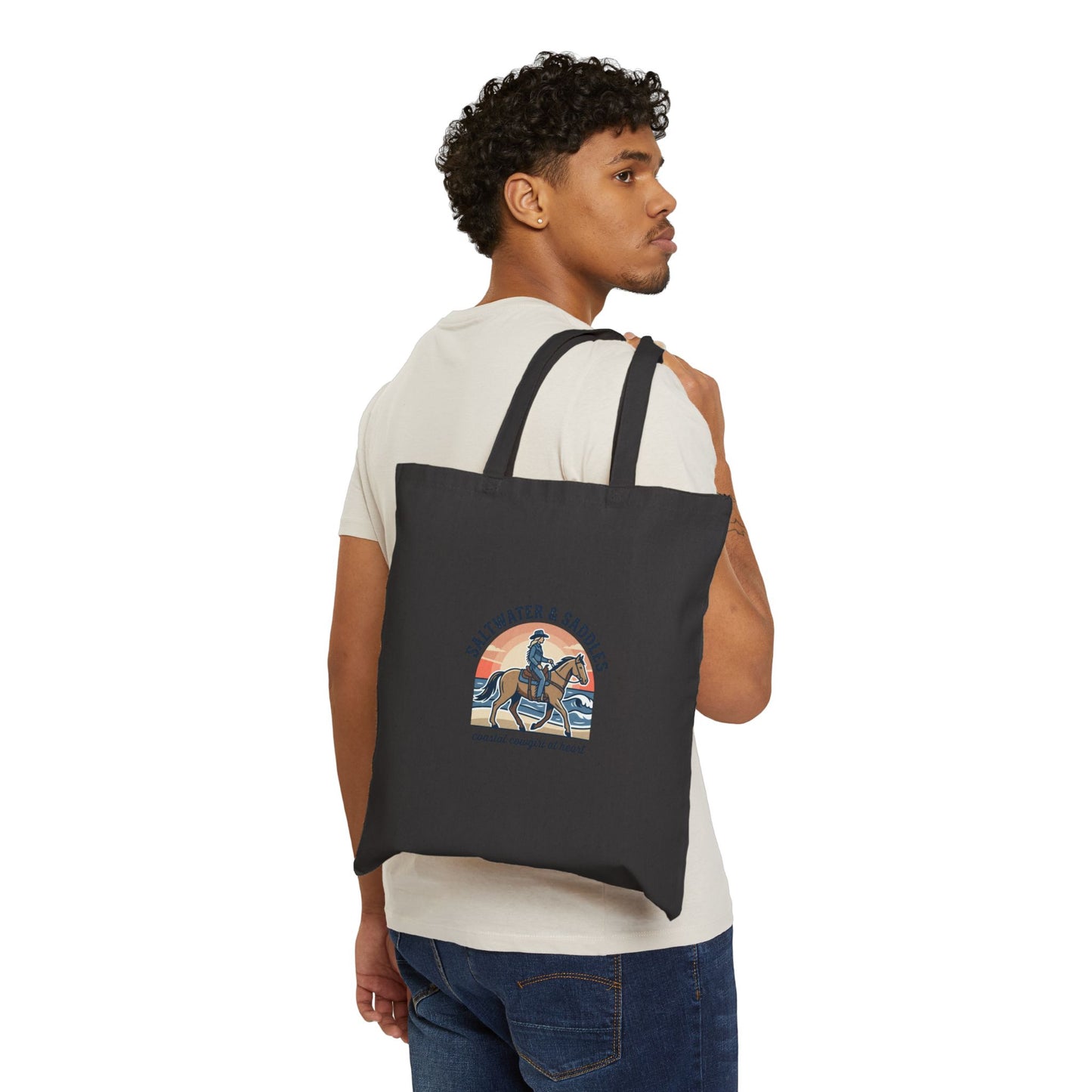 Saltwater & Saddles Horse Tote, western cowgirl ranch rustic prairie canvas