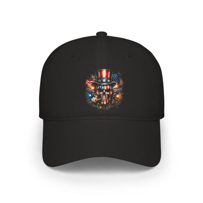 Patriotic Skull Baseball Cap — American Flag Uncle Sam Hat
