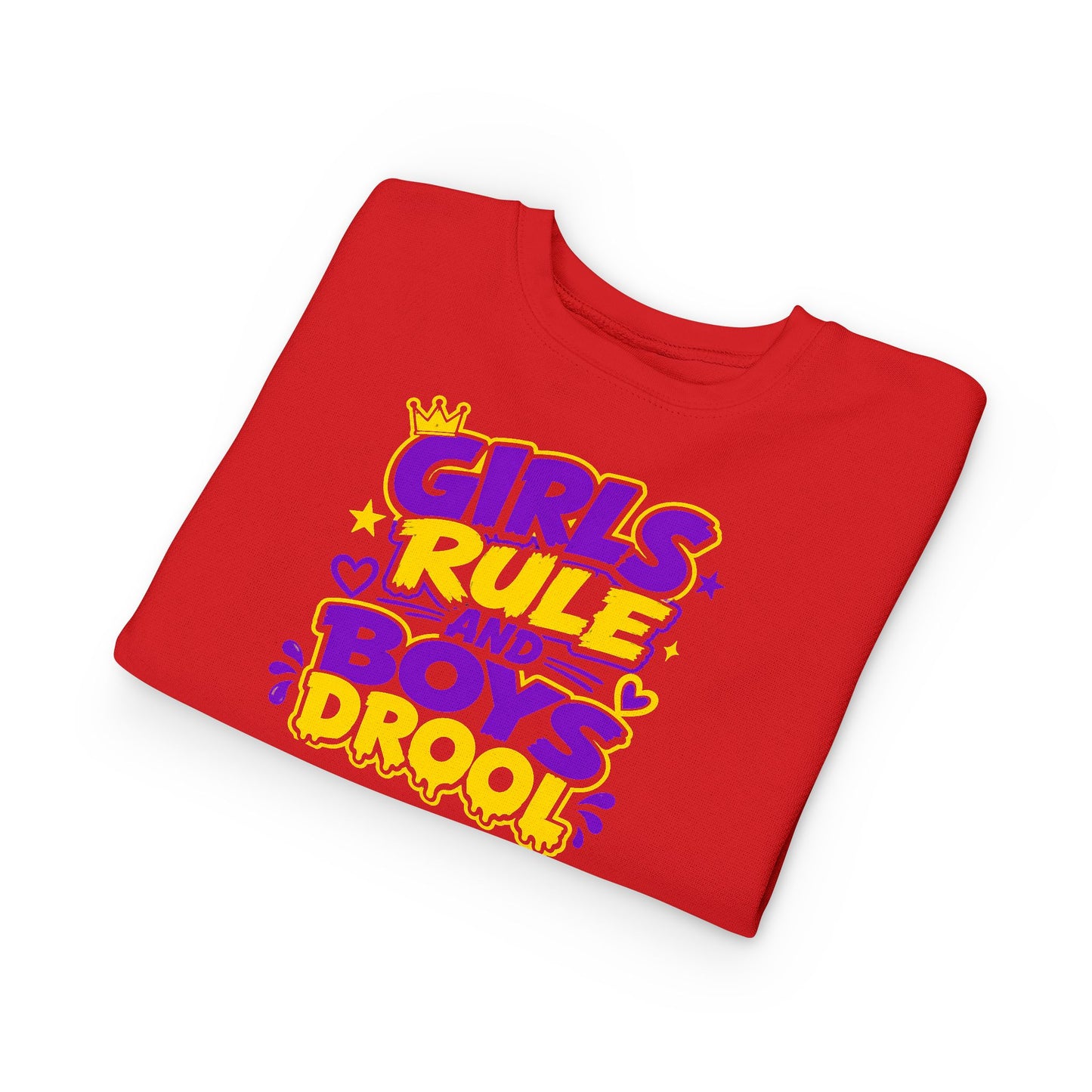 Girls Rule and Boys Drool Toddler Sweatshirt