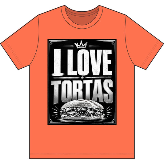 I Love Tortas T-Shirt — Retro Mexican Sandwich Tee for Food Lovers