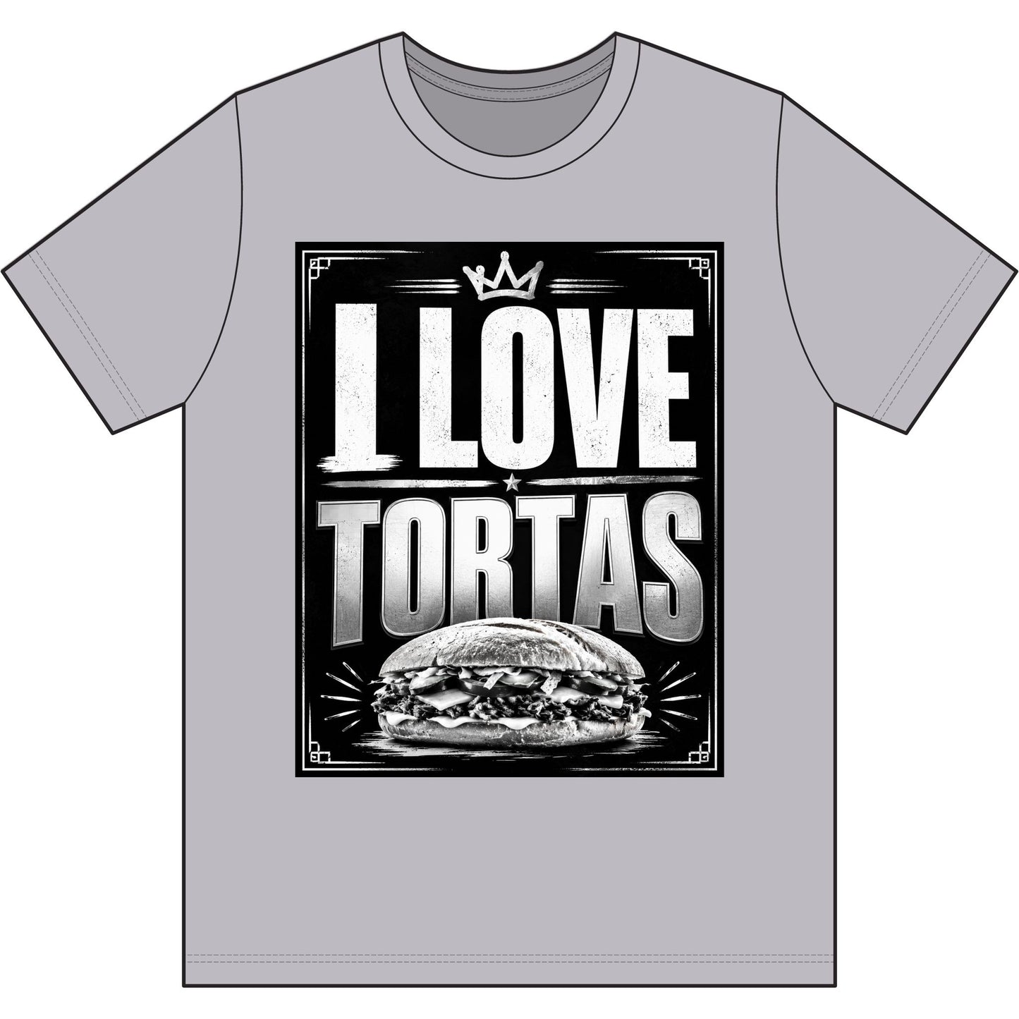 I Love Tortas T-Shirt — Retro Mexican Sandwich Tee for Food Lovers