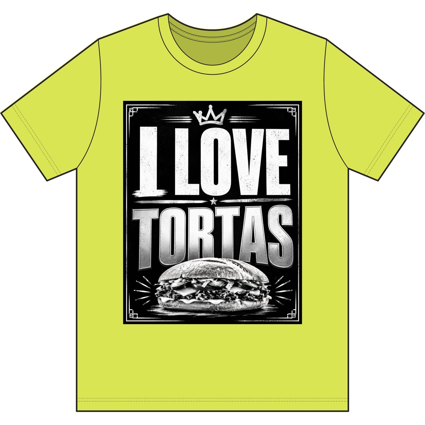I Love Tortas T-Shirt — Retro Mexican Sandwich Tee for Food Lovers