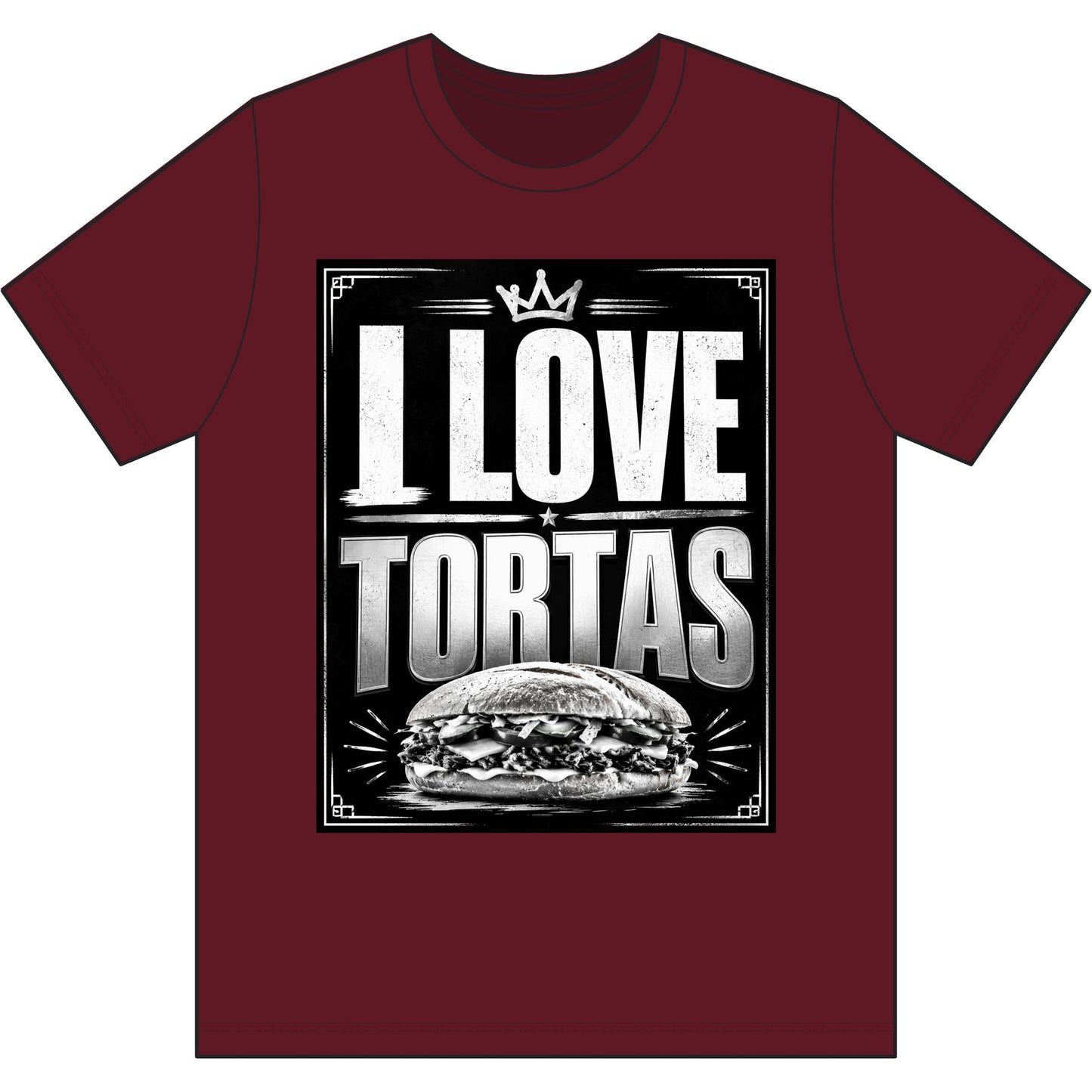 I Love Tortas T-Shirt — Retro Mexican Sandwich Tee for Food Lovers