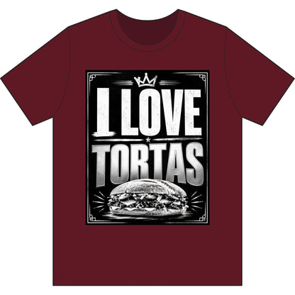 I Love Tortas T-Shirt — Retro Mexican Sandwich Tee for Food Lovers
