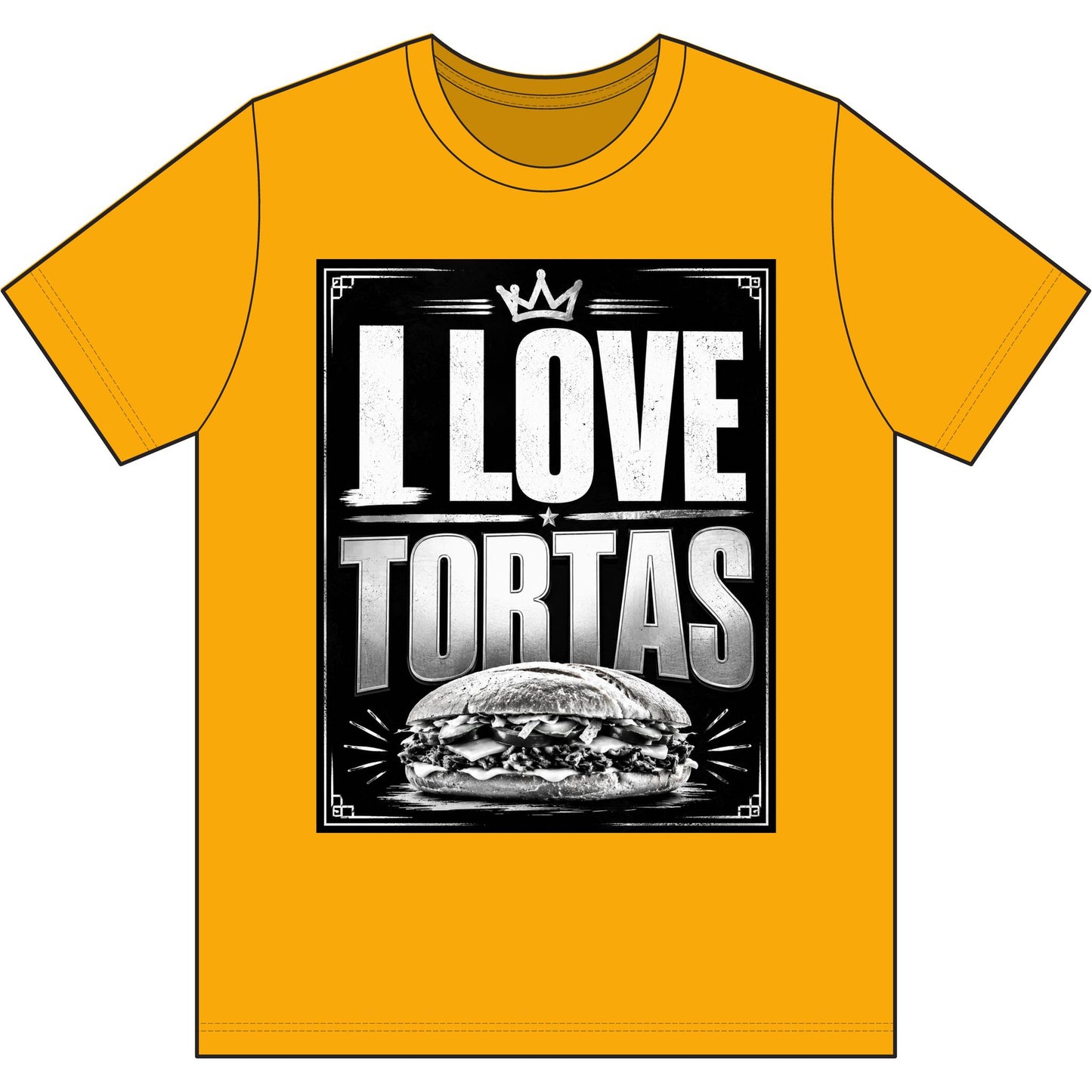 I Love Tortas T-Shirt — Retro Mexican Sandwich Tee for Food Lovers