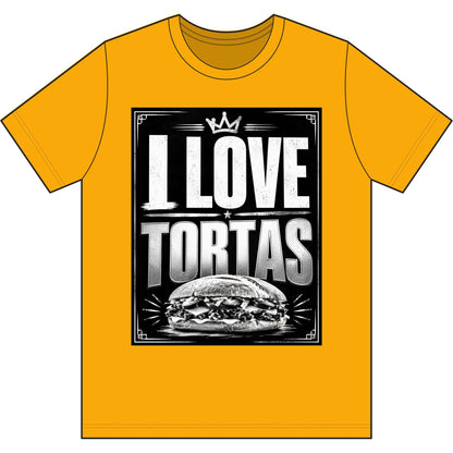 I Love Tortas T-Shirt — Retro Mexican Sandwich Tee for Food Lovers