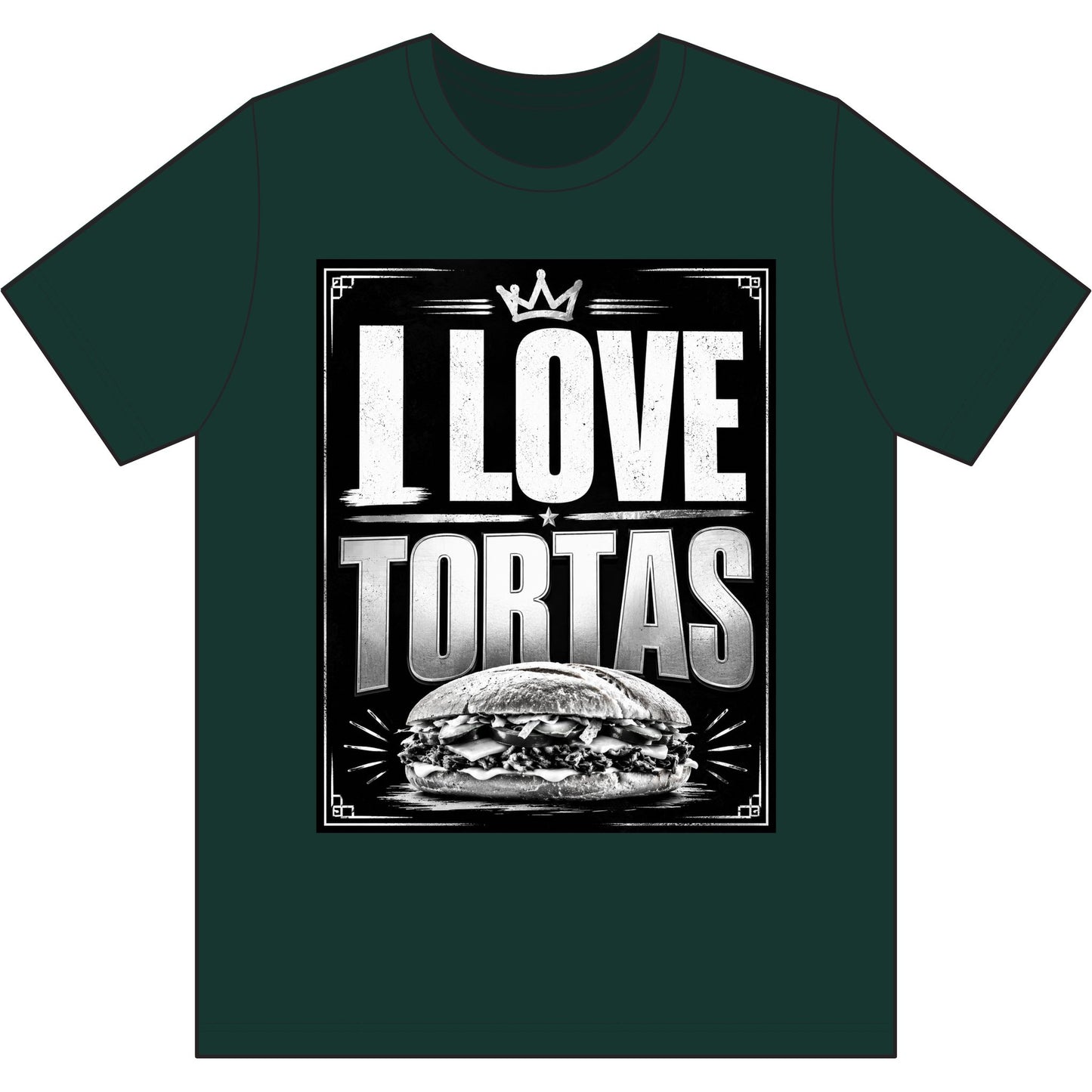 I Love Tortas T-Shirt — Retro Mexican Sandwich Tee for Food Lovers