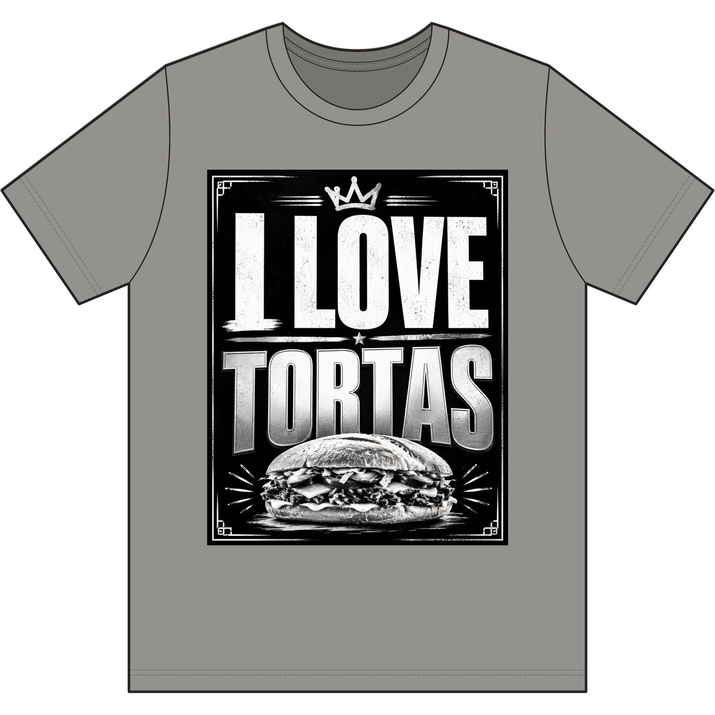 I Love Tortas T-Shirt — Retro Mexican Sandwich Tee for Food Lovers