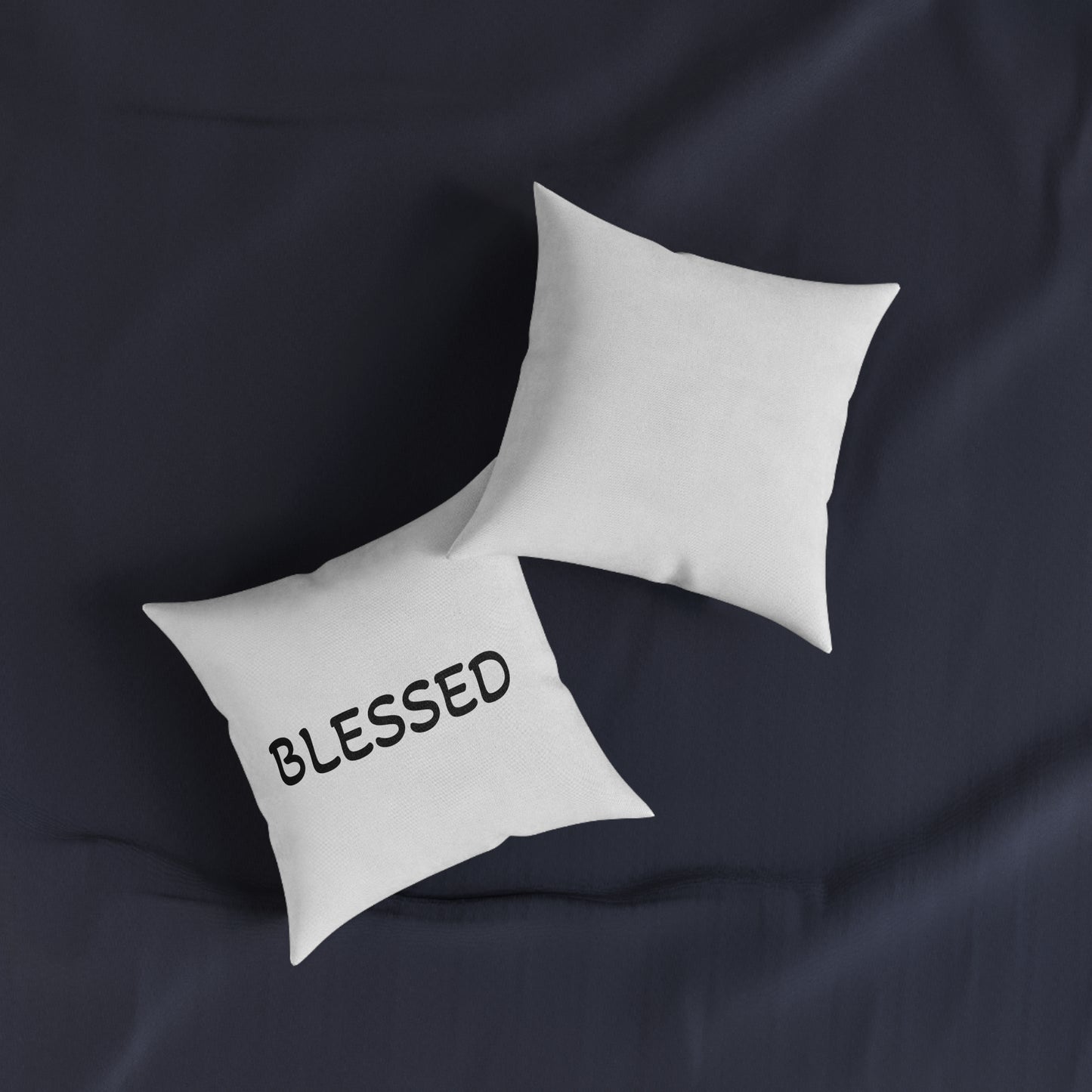 Blessed Square Pillow – Minimalist Inspirational Throw Pillow