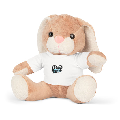 I Love You Plush Bear — Cute Teddy with Graphic T‑Shirt (Valentine’s Gift)