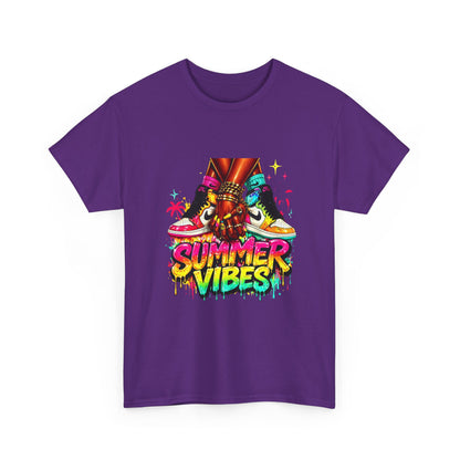 Summer Vibes T-Shirt — Colorful Tropical Skateboard Graphic Tee