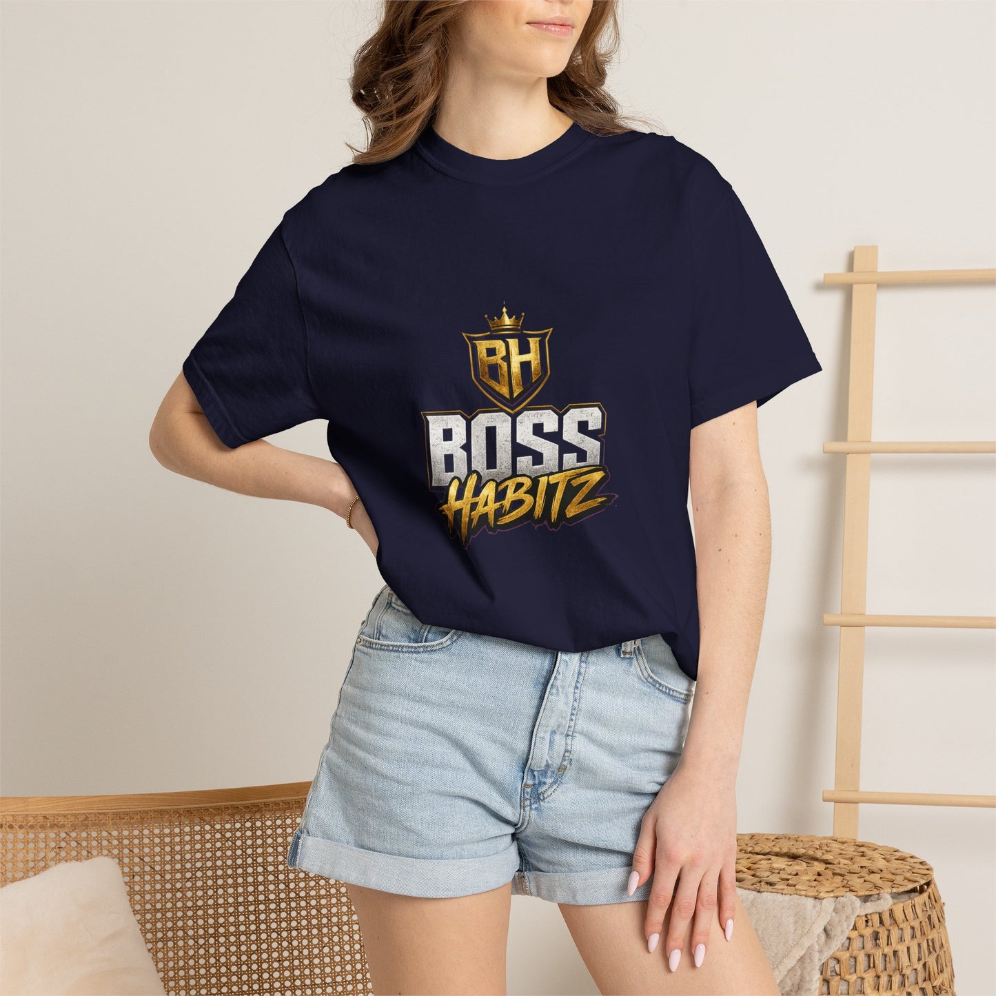 Boss Habitz Graphic T-Shirt — Gold Crest Streetwear Tee