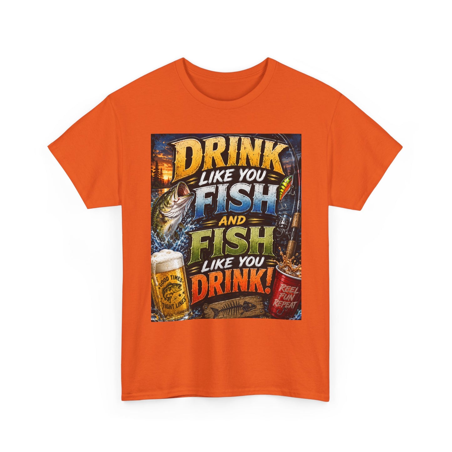 Drink Like You Fish T‑Shirt — Fishing & Beer Graphic Tee