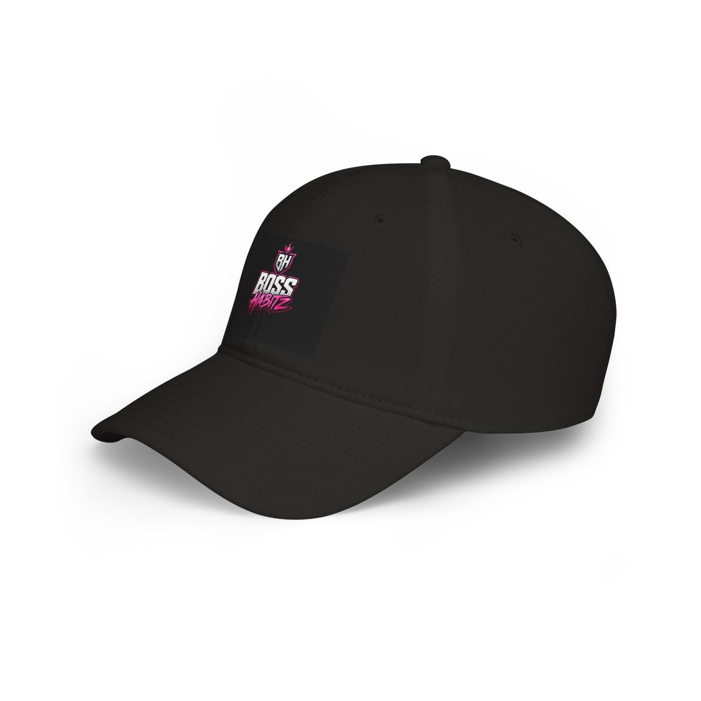 Boss Habitz Low Profile Baseball Cap — Retro Neon Logo Dad Hat