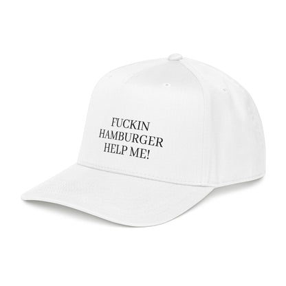 Embroidered 'Fuckin Hamburger Help Me!' Baseball Cap