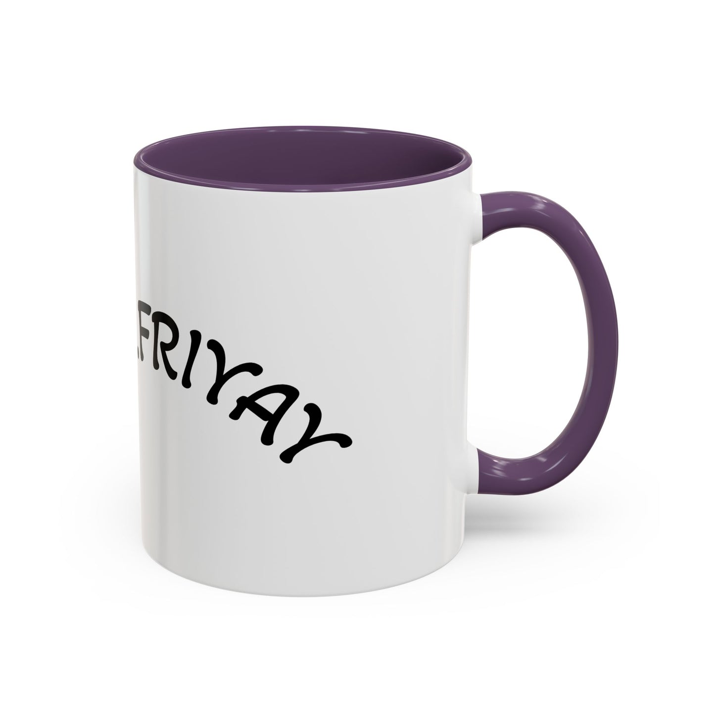 T.G.I. Friyay Accent Coffee Mug - 11/15oz Ceramic Mug for Office, Weekend Vibes & Gift