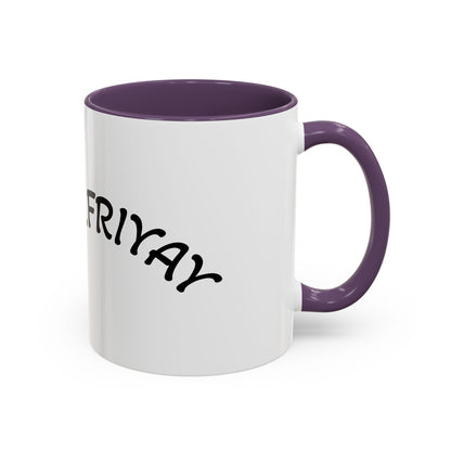 T.G.I. Friyay Accent Coffee Mug - 11/15oz Ceramic Mug for Office, Weekend Vibes & Gift