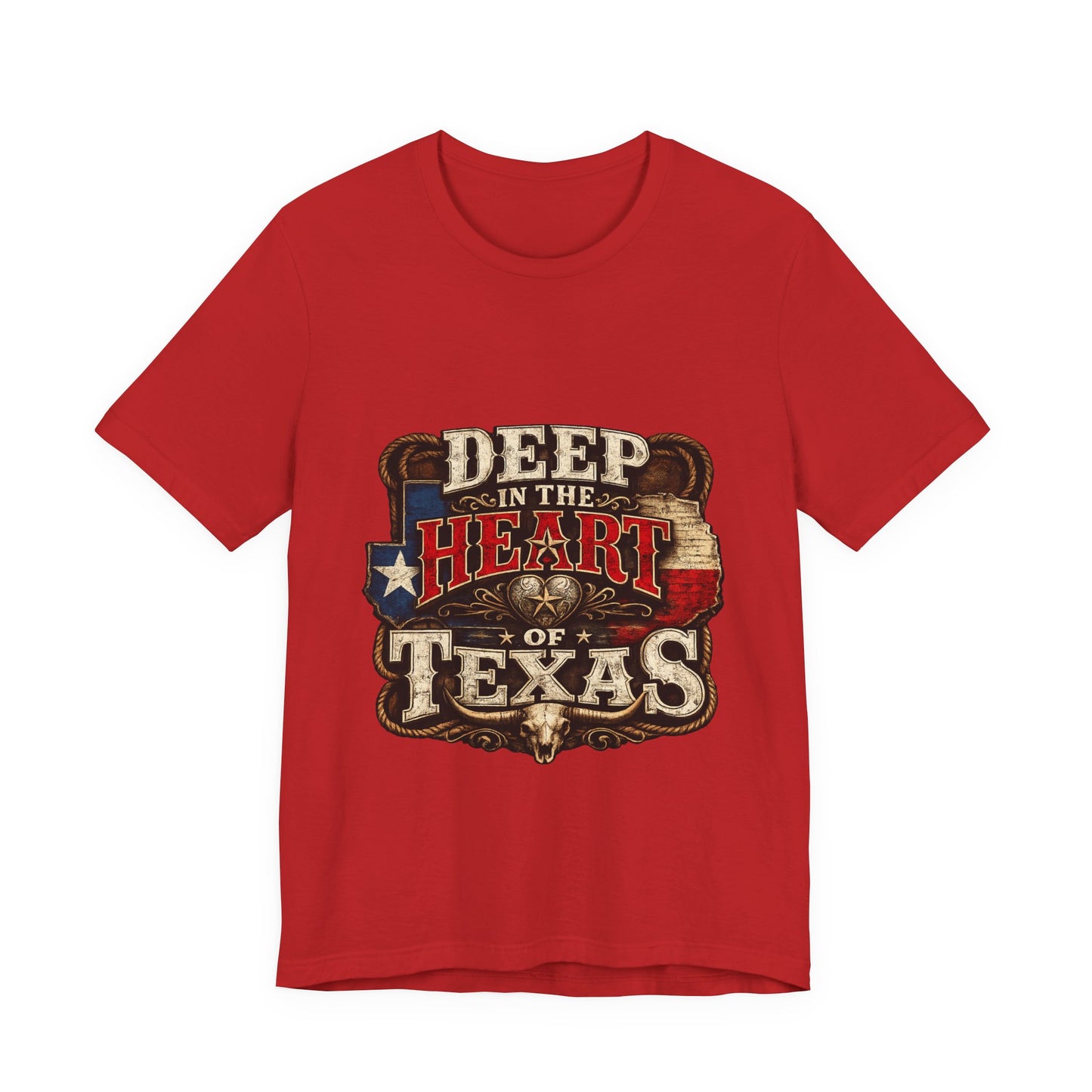 Deep in the Heart of Texas T‑Shirt — Vintage Texas Flag Graphic Tee
