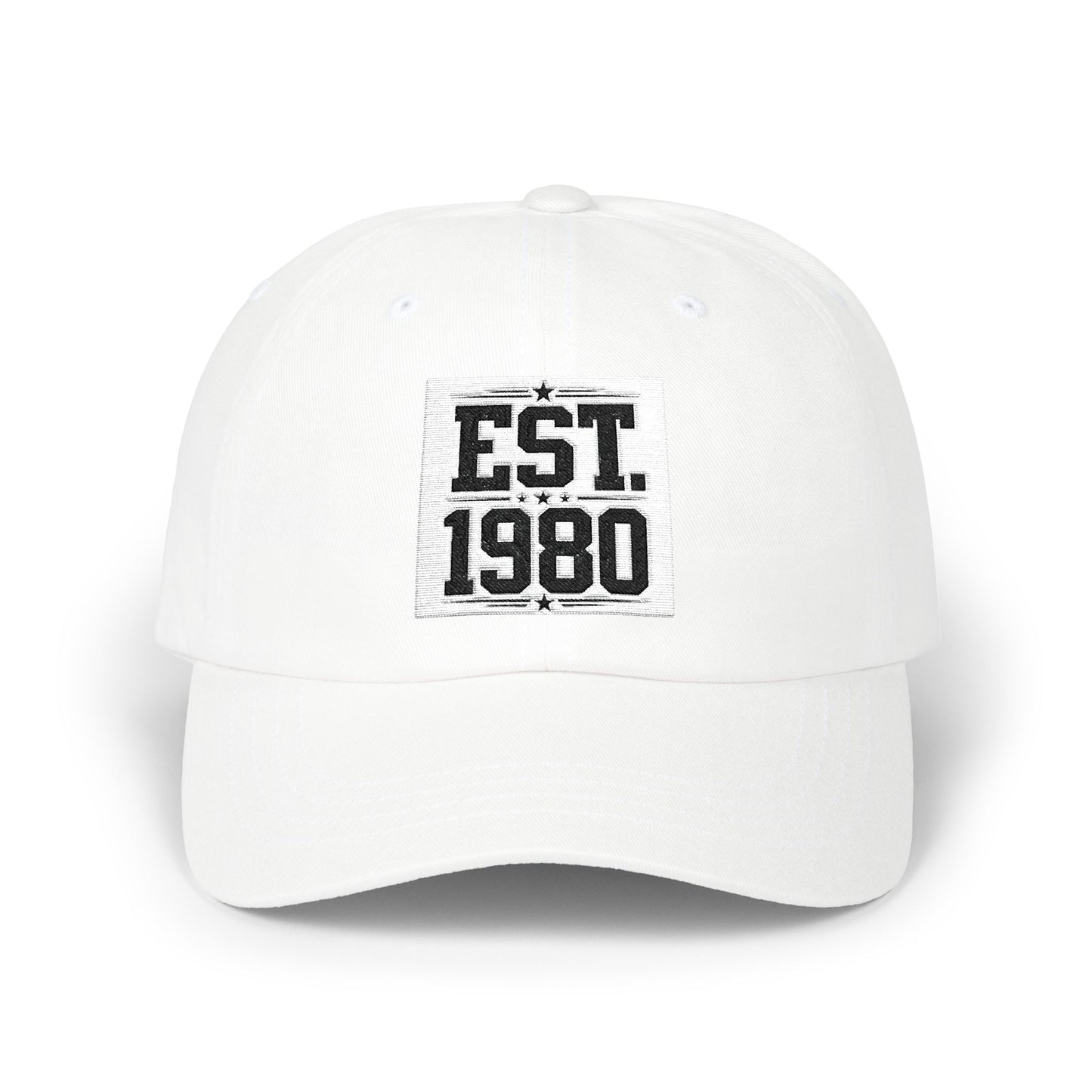 Dad Cap — "EST. 1980" Vintage Patch Baseball Hat