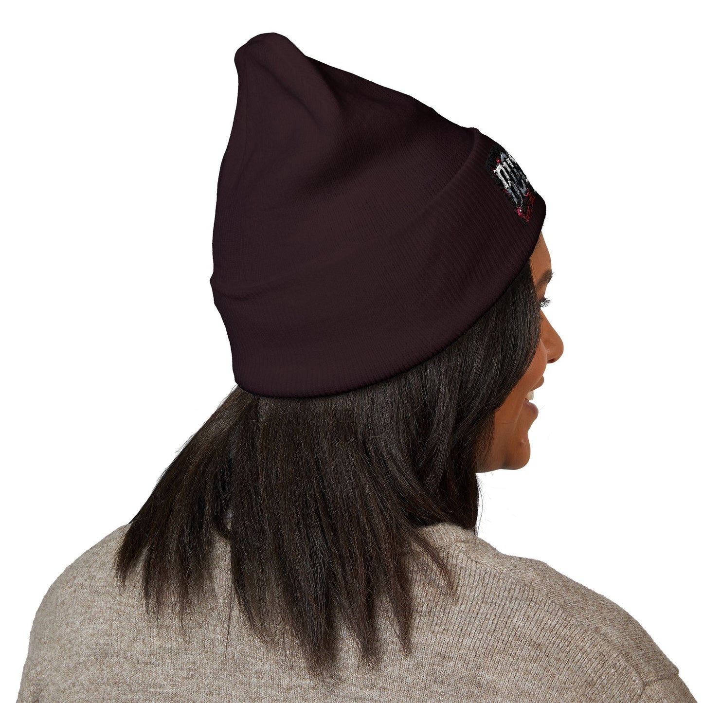 Boss Life Embroidered Cuffed Beanie — Streetwear Knit Hat for Confident Style