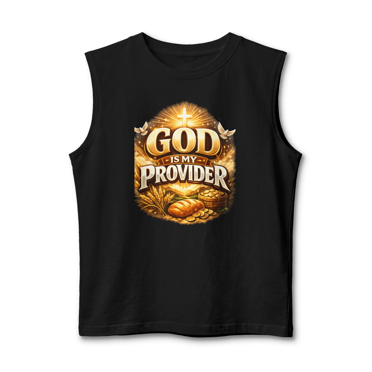God Is My Provider Muscle Tank — Christian Faith Inspirational Tank Top
