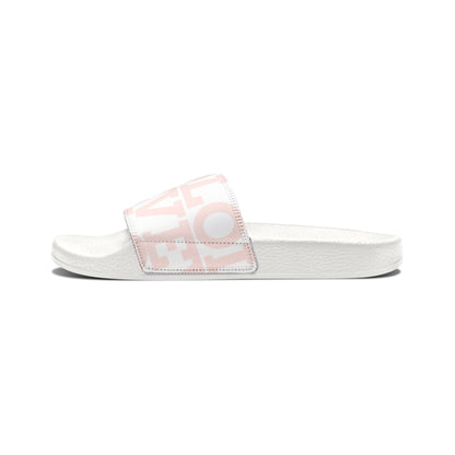 Youth Slide Sandals — Pink Logo Removable-Strap Comfort Slides