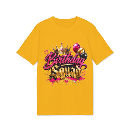 Birthday Squad T-Shirt — Glam Crown & Balloons Party Tee
