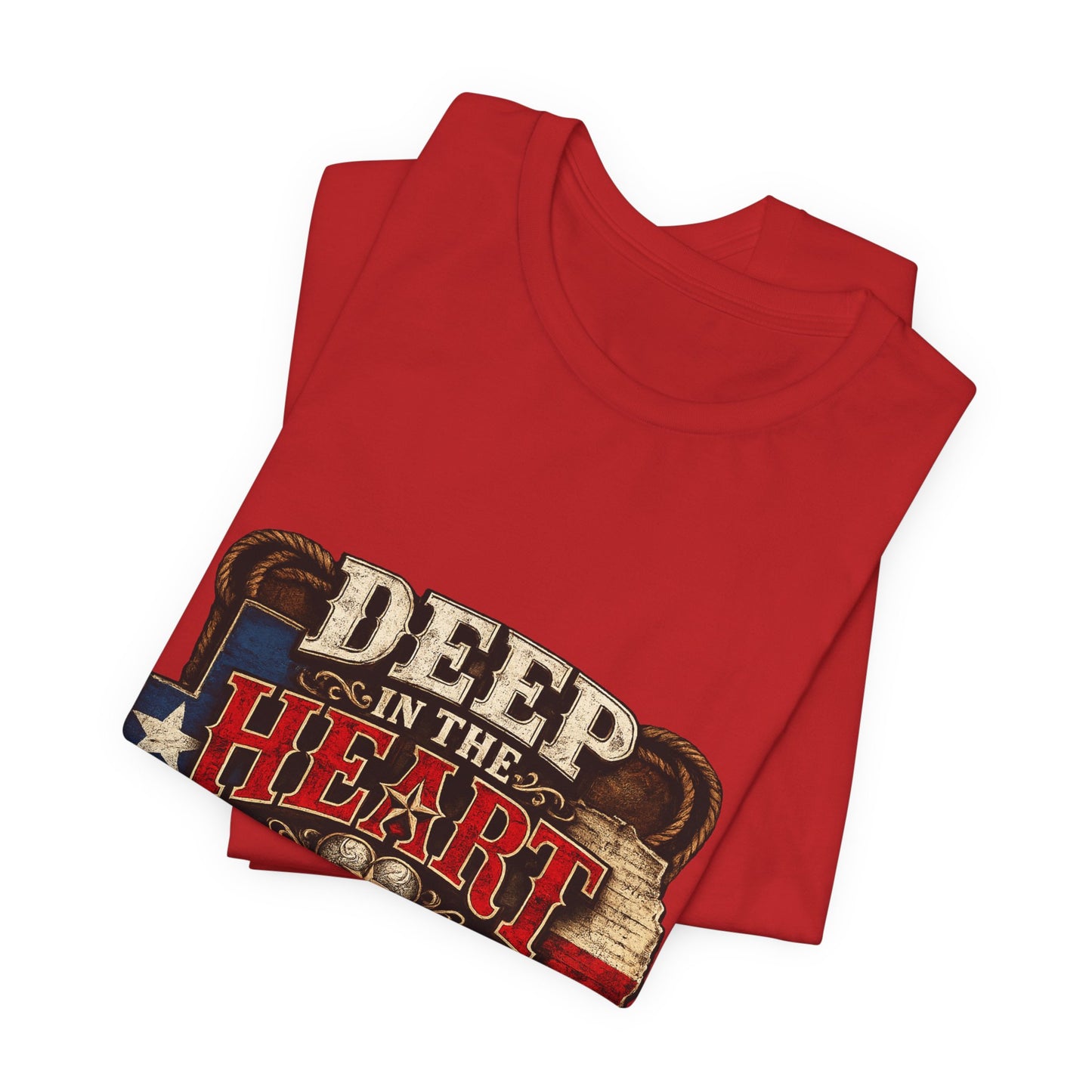Deep in the Heart of Texas T‑Shirt — Vintage Texas Flag Graphic Tee
