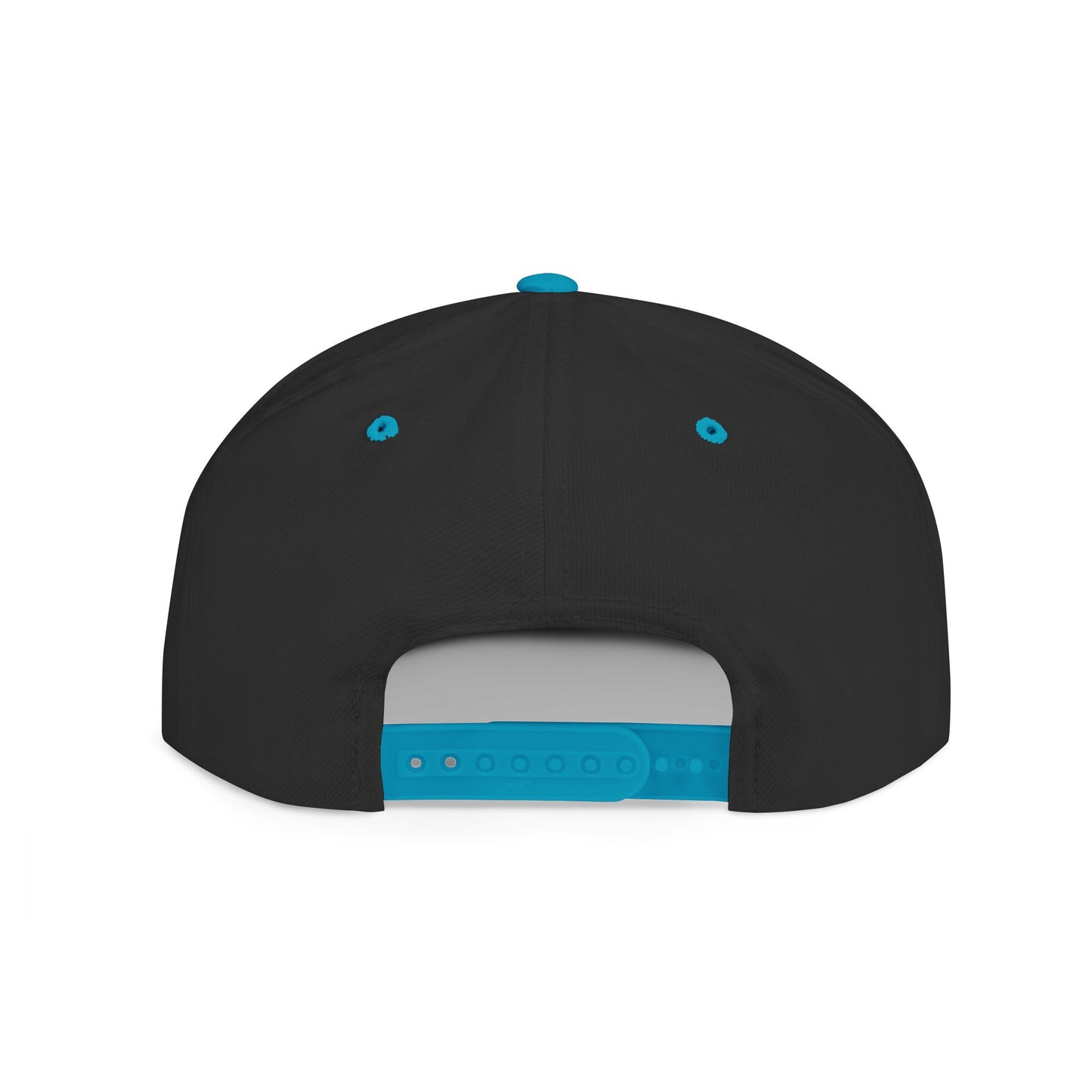 Snapback Hat — Gold Crown Shield Logo Flat Bill Cap