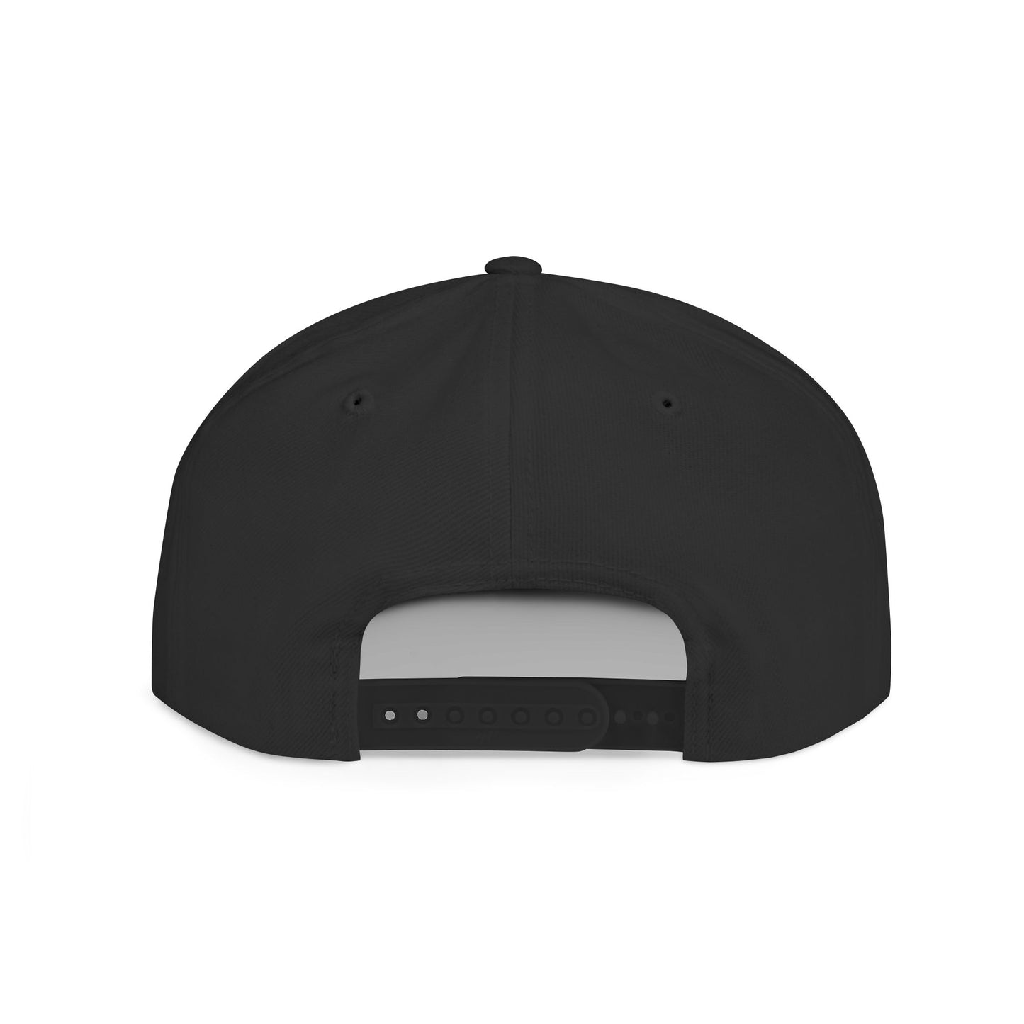 Snapback Hat — Gold Crown Shield Logo Flat Bill Cap