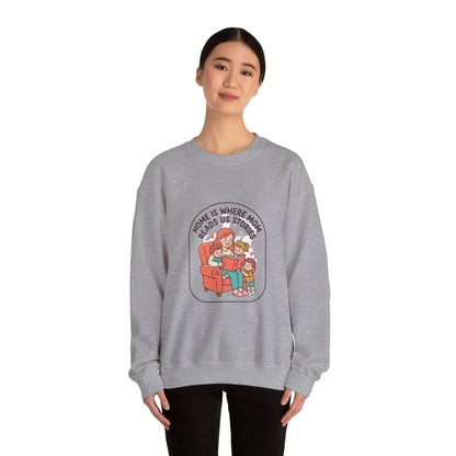 Home Is Where Mom Reads Us Stories Sweatshirt | Mother’s Day, Cozy Mom Life