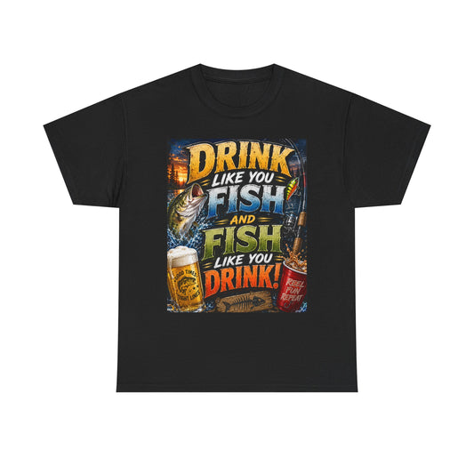 Drink Like You Fish T‑Shirt — Fishing & Beer Graphic Tee