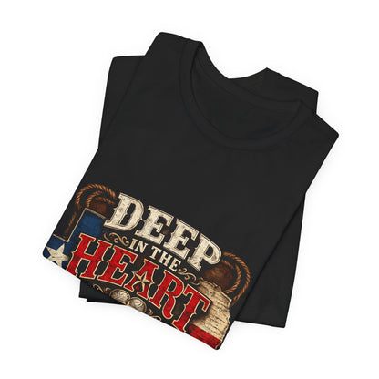 Deep in the Heart of Texas T‑Shirt — Vintage Texas Flag Graphic Tee