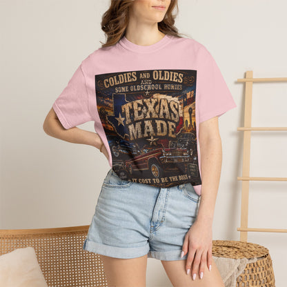 Texas Made Vintage Car T-Shirt — "Hello Motha Fuckaaaa" Back Print