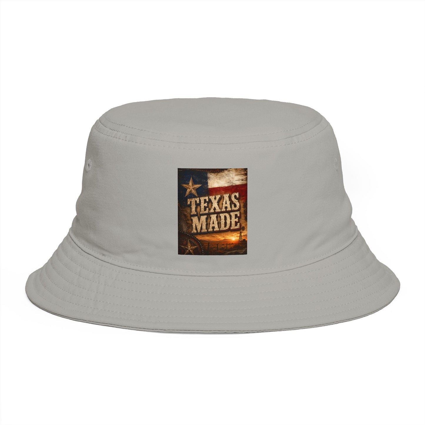 Texas Made Bucket Hat — Vintage Flag Graphic