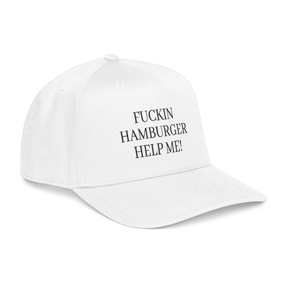 Embroidered 'Fuckin Hamburger Help Me!' Baseball Cap