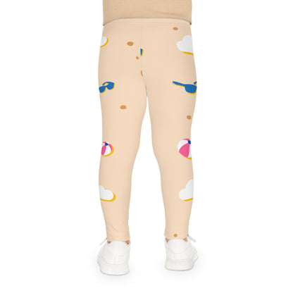 Kids Leggings - Sunny Beach Ball & Sunglasses All-Over Print