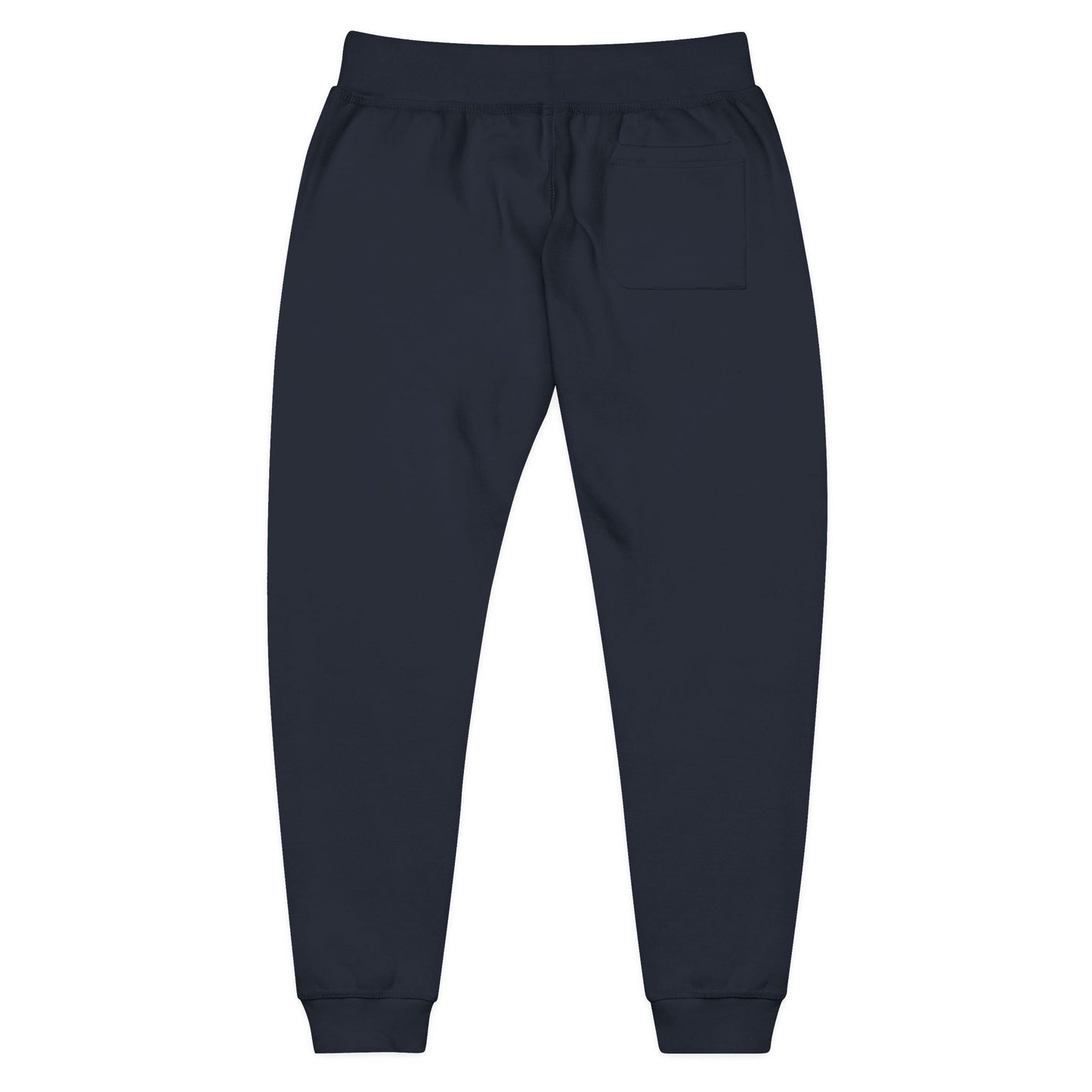 Embroidered White Fleece Sweatpants — Cozy 'Good Vibes' Accent