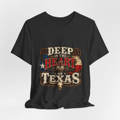 Deep in the Heart of Texas T‑Shirt — Vintage Texas Flag Graphic Tee