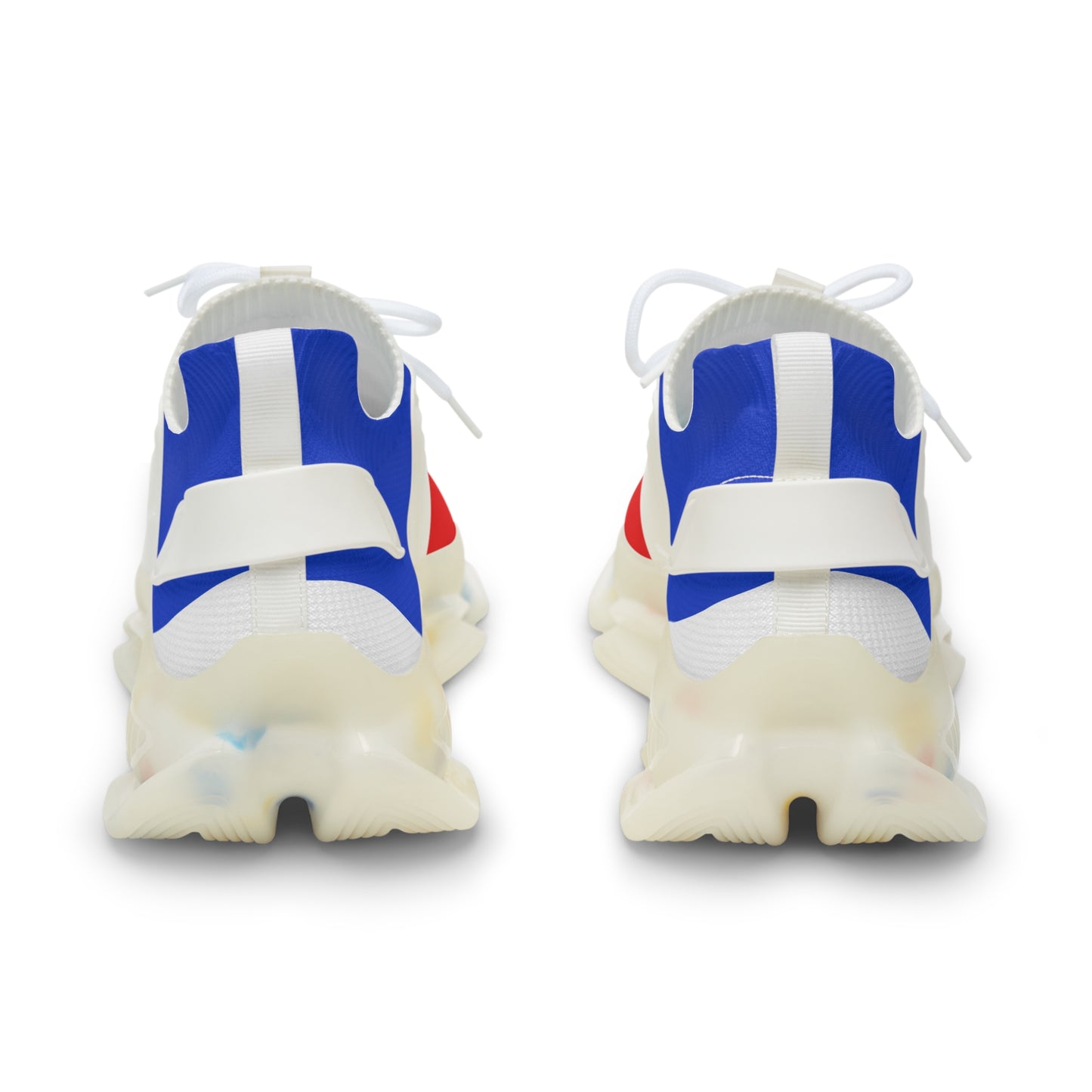 Men's Red White Blue Mesh Sneakers — Lightweight Athletic Running Shoes