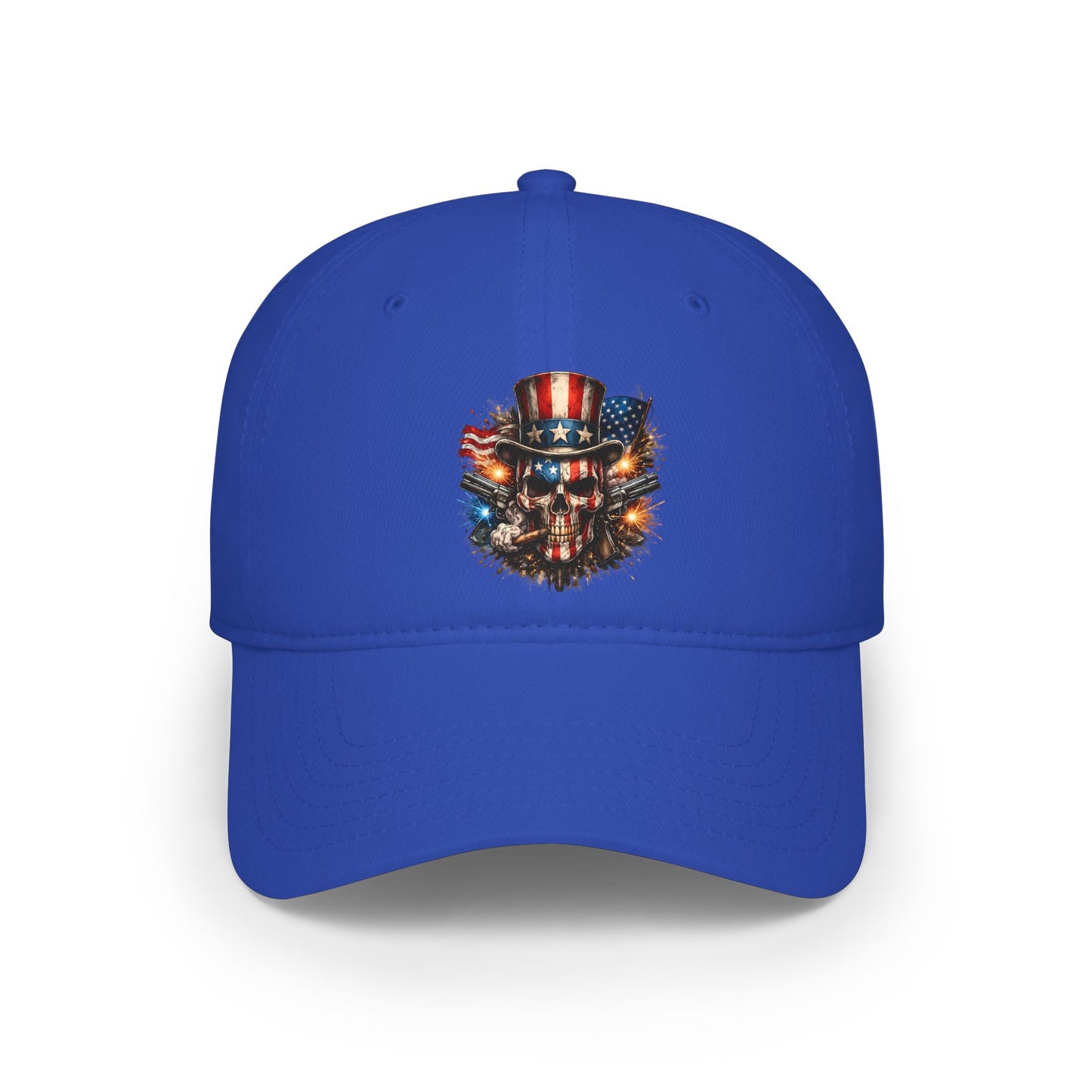 Patriotic Skull Baseball Cap — American Flag Uncle Sam Hat