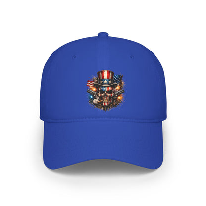 Patriotic Skull Baseball Cap — American Flag Uncle Sam Hat